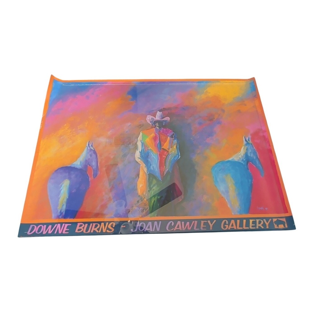 Downe Burns Rainbow Rider Southwest Poster 1990 Joan Cawley Gallery Rolled Read